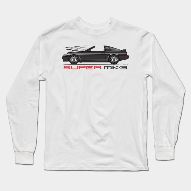 Black MK3 Supra Long Sleeve T-Shirt by JRCustoms44